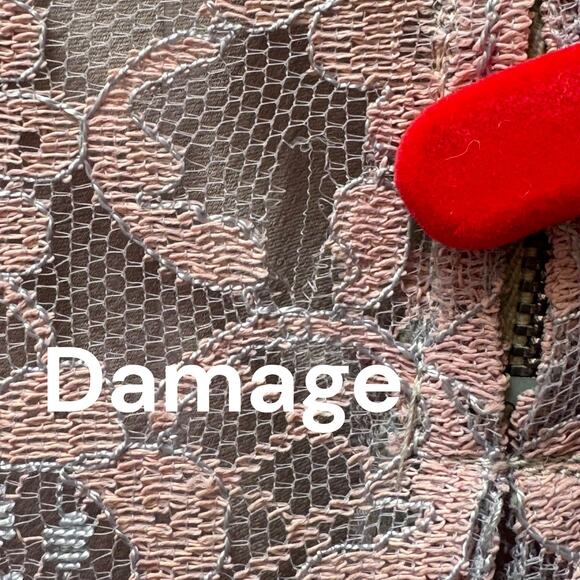 1940’s Lilac Lace Party Dress Sheer Size Small Flapper Evening Gown Vintage Deco - Picture 14 of 15